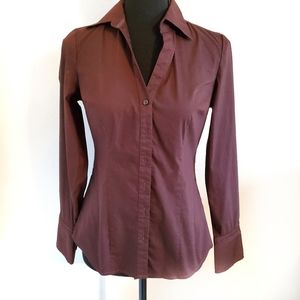 Express design studio brown button down sh…